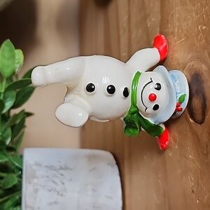Vintage Fitz and Floyd Tumbling snowman figurine